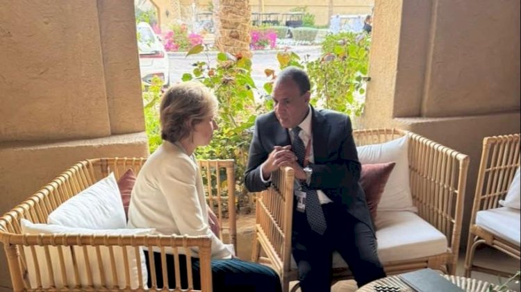 وزير الخارجية يلتقي مع مستشارة الرئيس الفرنسي لشئون الشرق الأوسط على هامش منتدى صير بنى ياس