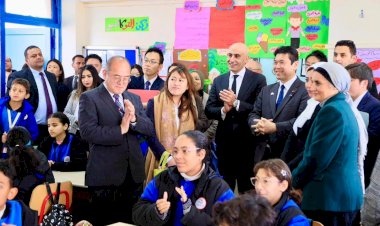 وزير التعليم ونظيره الياباني يتفقدان مدرسة السيدة نفيسة الثانوية بنات