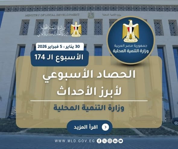 أبرز أنشطة وزارة التنمية المحلية خلال أسبوع