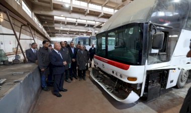 وزير النقل يتفقد المركز الفني للصيانة والإصلاح بميت حبيش بطنطا التابع للشركة القابضة للنقل البحري والبري