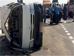 إصابة 7 أشخاص في انقلاب ميكروباص بالشرقية